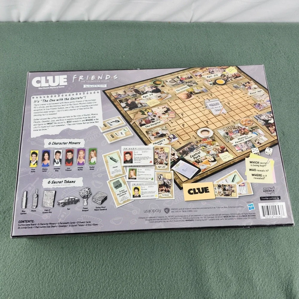 CLUE Friends Edition Board Game TV Series Complete Sealed Contents